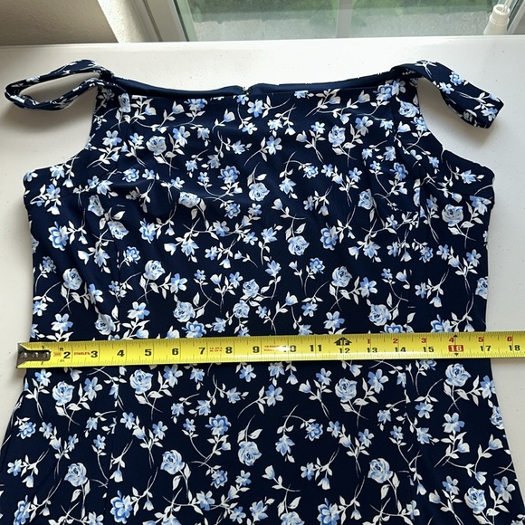 Chaps Blue and White Sleeveless Sundress - Picture 6 of 12